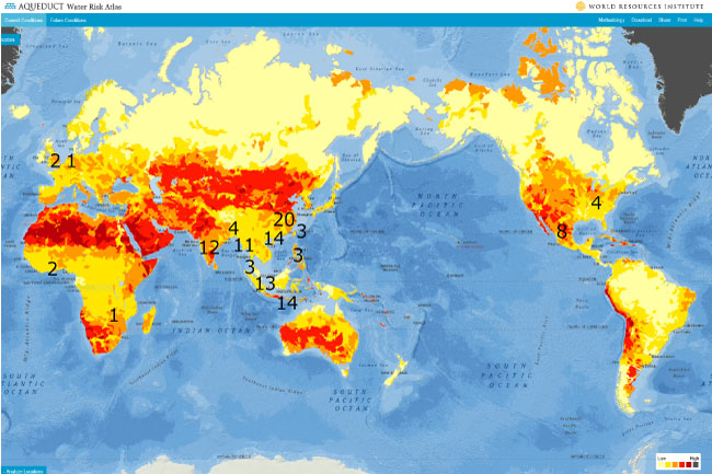「Water Risk Atlas : World Resources Institute」