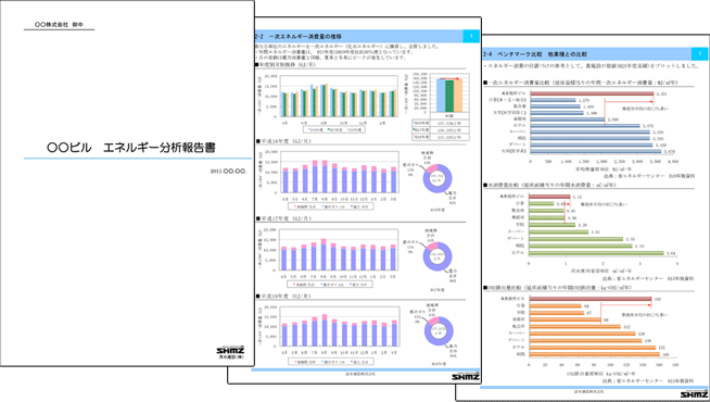 エネルギー分折報告書例（イメージ）