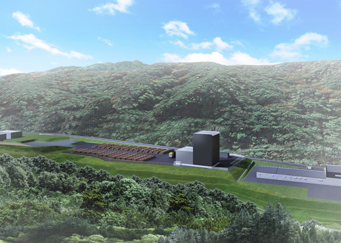 木質バイオマス発電施設+チップ工場の完成予想パース