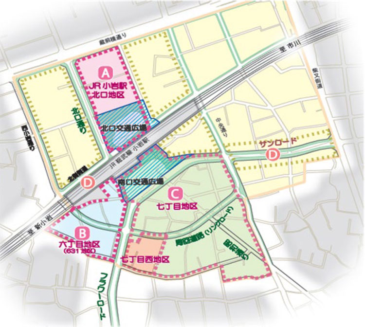 JR小岩駅周辺地区　まちづくりエリア