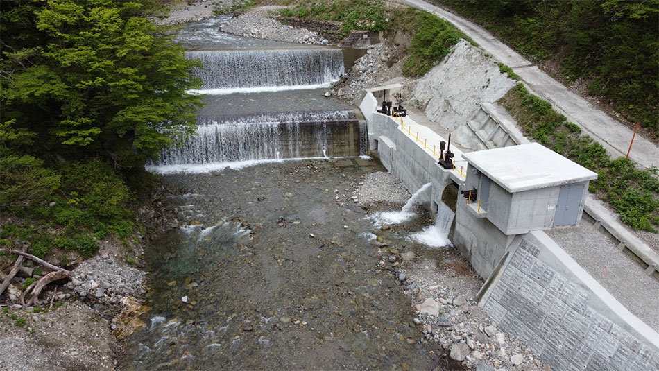 水圧管路の取水部分