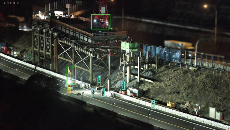 超高精細映像転送システム導入現場と仮設桟橋完成イメージ図