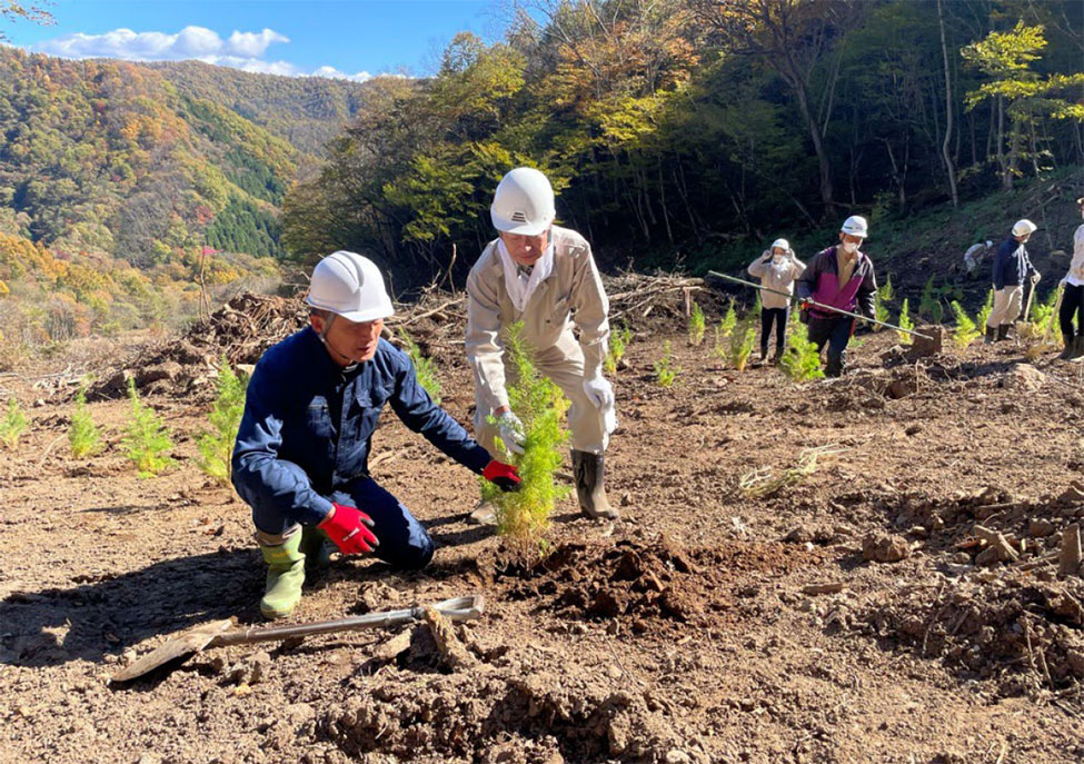 第1回目の植林活動の様子（2022年10月31日）