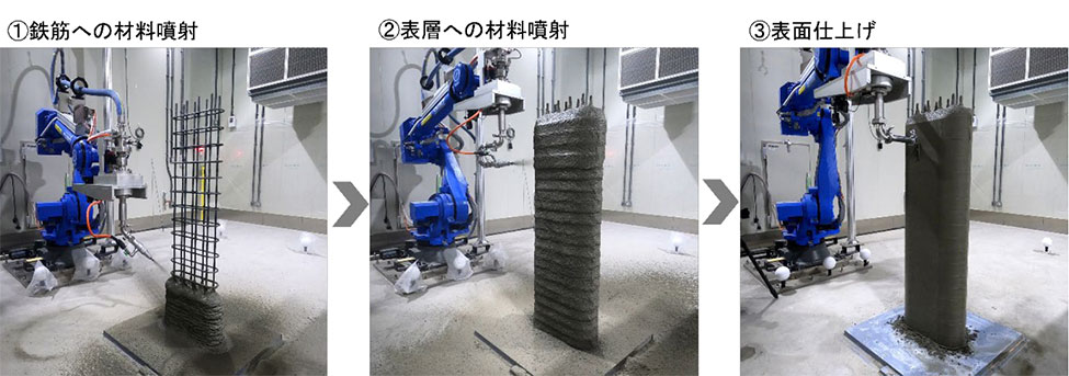 材料噴射型3Dプリンティングによる有筋構造部材の造形手順