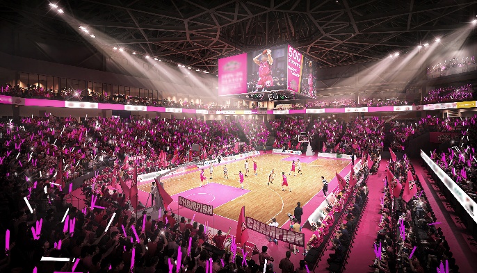 アリーナ内の完成予想パース