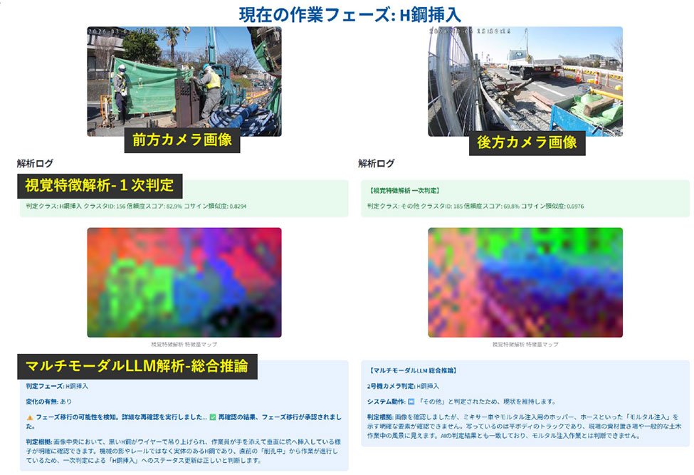 AI解析による施工状況の自動判定