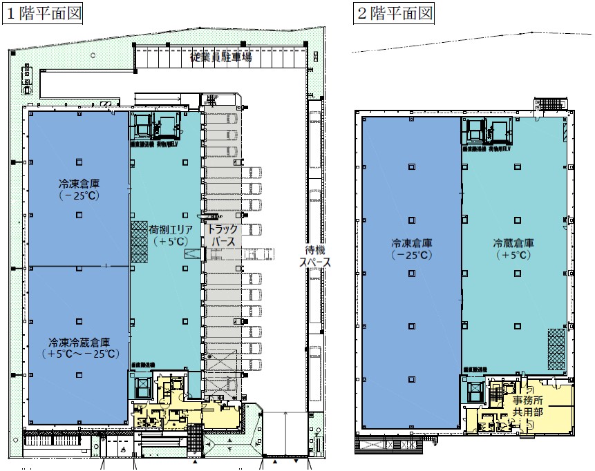 1階平面図、2階平面図