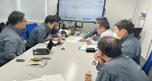 建築総本部による作業所監査の様子