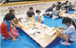 Scene from a woodworking class
