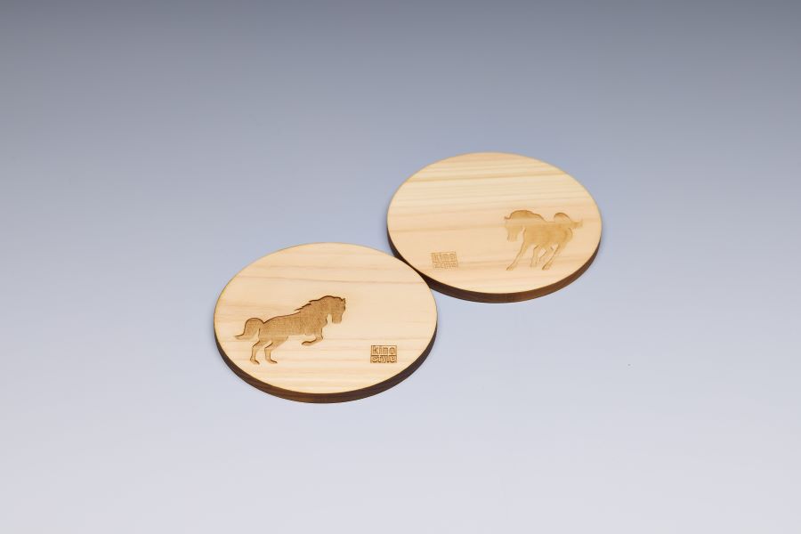 干支柄(午)コースター