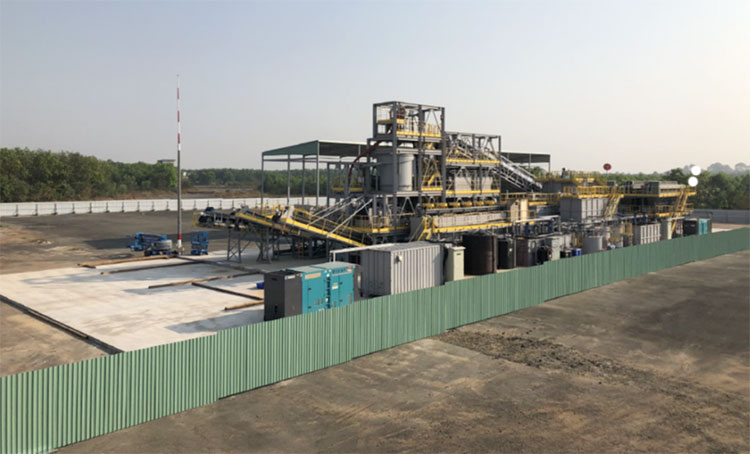On-site soil washing plant set up at Bien Hoa Airport