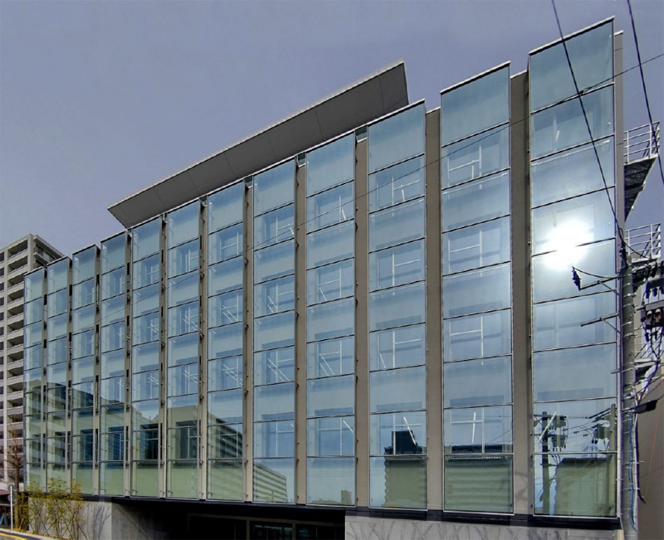 Panoramic view of new office building（south side exterior）