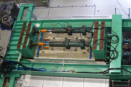 Fire resistance testing on a reinforced concrete tunnel segment