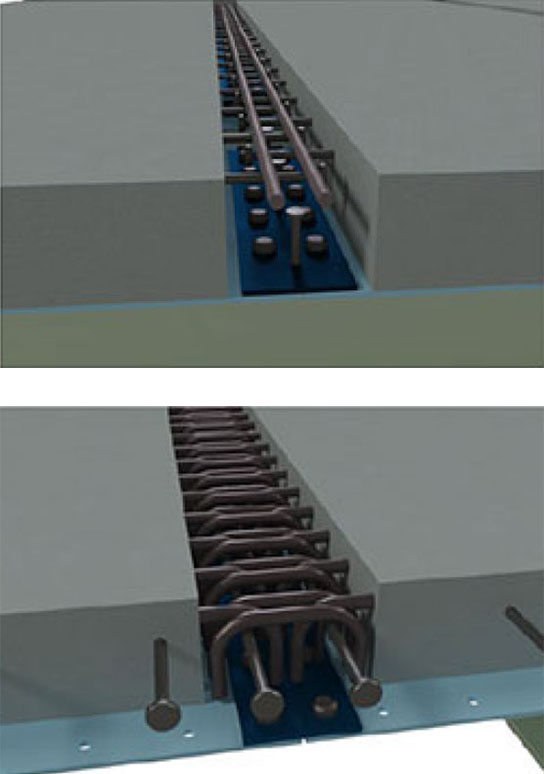 (Top) Ultra-compact joint (Bottom) Joint for split construction