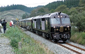 Train passing through restored Sakanoue tunnel