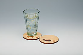 Coasters with a Chinese zodiac motif (Ox)