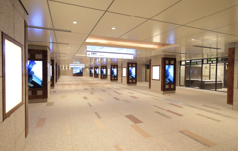 Underground plaza on Edo Sakura-dori