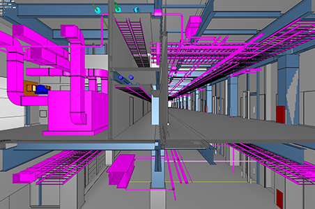 Example of space management image using BIM