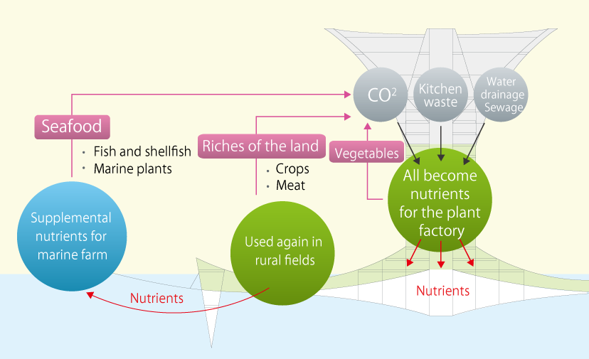 Cultivating food using waste from normal activities and CO2