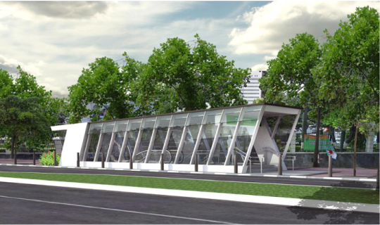 Conceptual drawing of the completed look