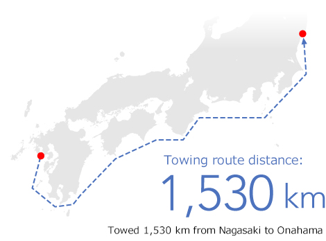 Towing route distance: