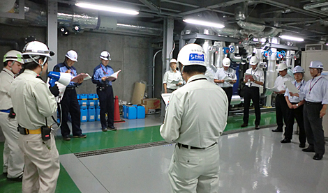 Scene from a disaster drill