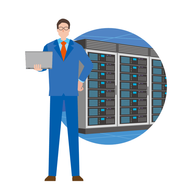 国内データセンター&emsp;BECSS利用者のイラスト