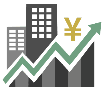 運用コストの高騰のイラスト