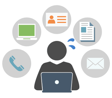 担当者の業務の効率化及び悲嘆の軽減のイラスト