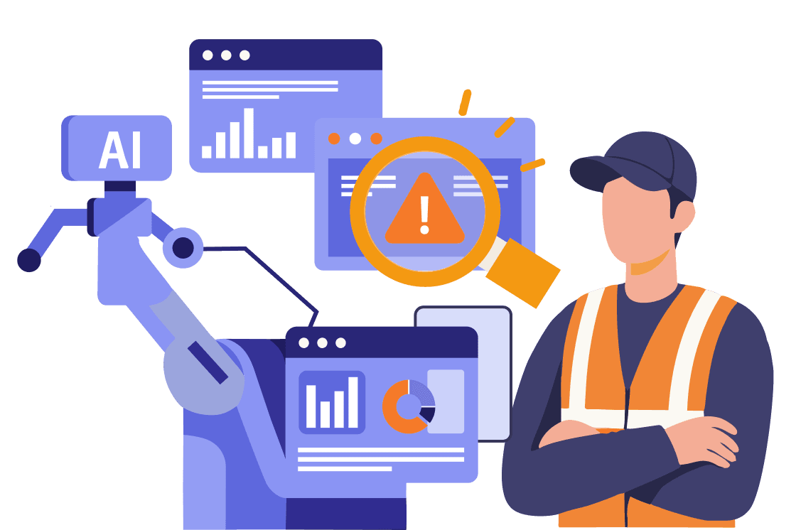 防災情報×ファシリティデータのイラスト