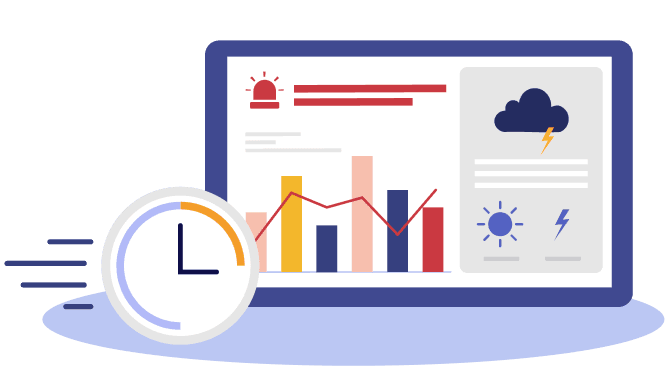 迅速な事業再開支援のイラスト