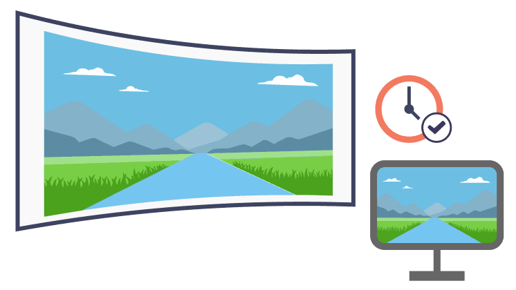 360°カメラ映像リアルタイム表示のイラスト
