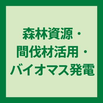 森林資源・間伐材活用・バイオマス発電