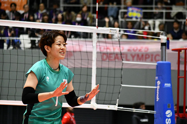 試合中の中田さんの様子