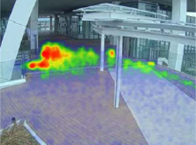 カメラの映像で人流解析（ヒートマップ）