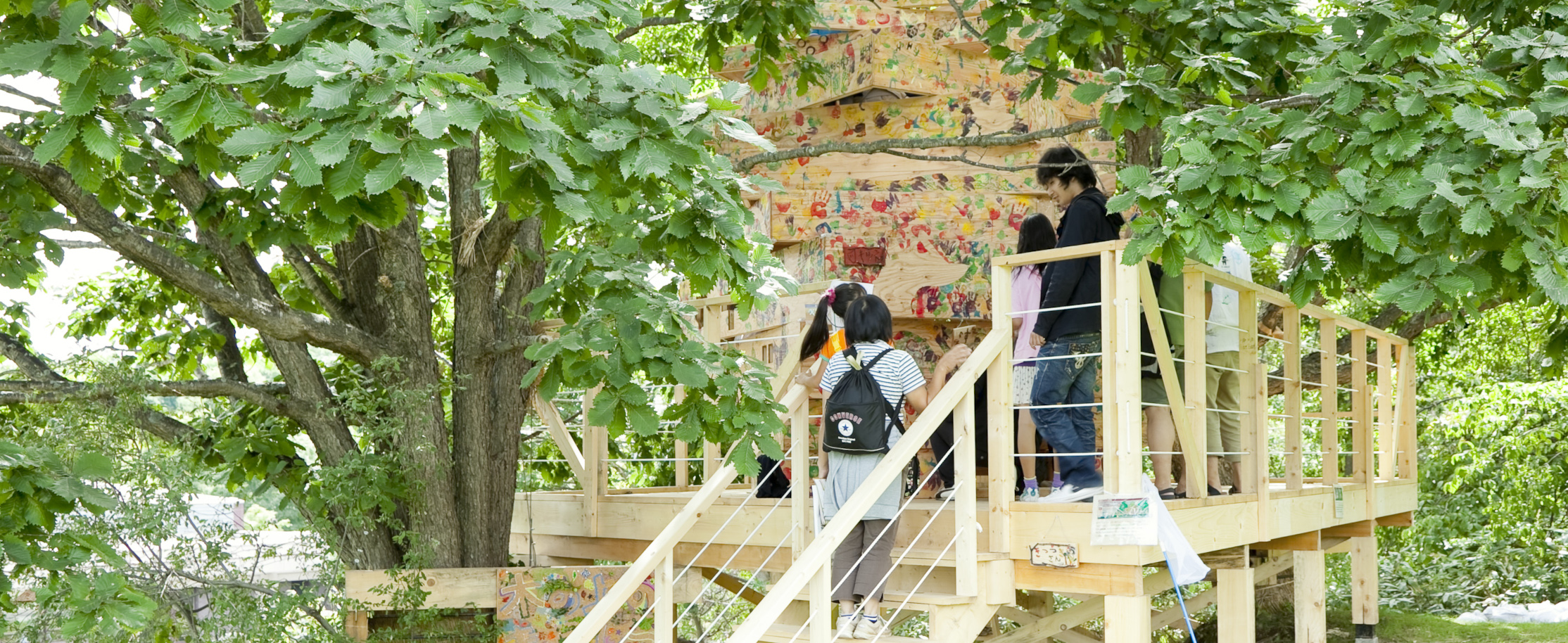 木の可能性を探る Vol.9 札幌芸術の森で子どもたちとツリーハウスを製作