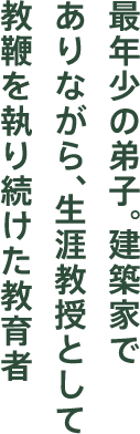 人間を基準にした独自の尺度を開発。晩年はモダニズムから離れた独創的な造形も