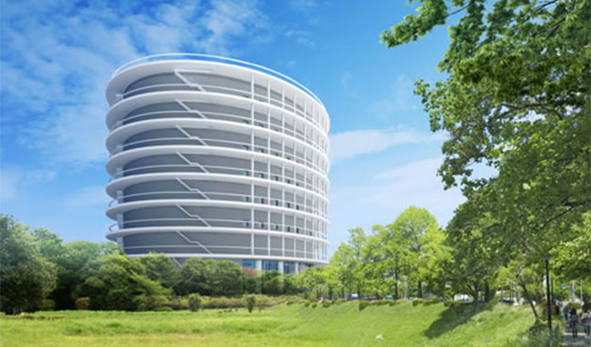 津波避難ビル「アーチ・シェルター」外観イメージ図