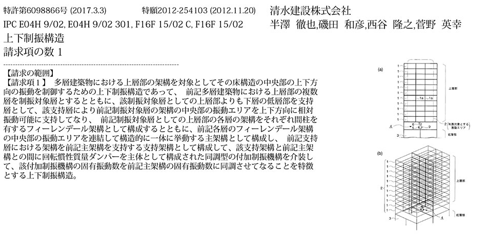 A-65.多層建築物の上層部における振動を抑制する制振構造