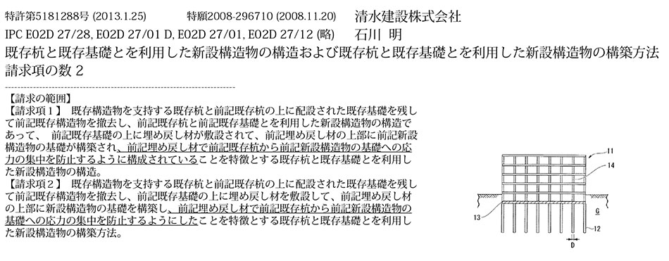 B-40.既存杭から新設基礎に作用する応力を平準化させることができる新設構造物の構築方法