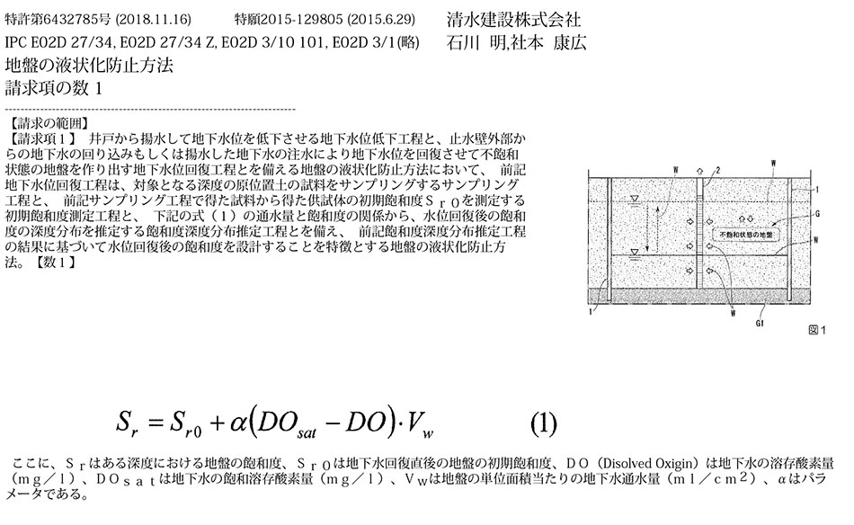 B-62.不飽和地盤の飽和度を正確に設計できる地盤の液状化防止方法