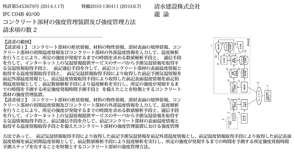 D-29.コンクリート部材が所定強度を発現する時期を予測することができるコンクリート部材の強度管理装置