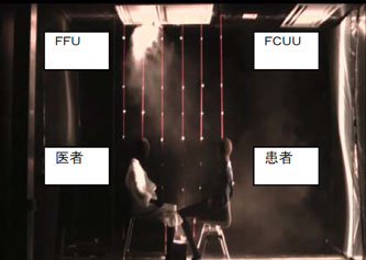 気流可視化実験（FCU冷房運転時）