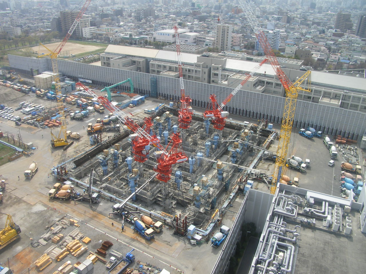 東尾久浄化センター工事の様子