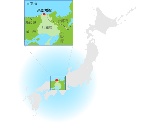 余部橋梁の地図