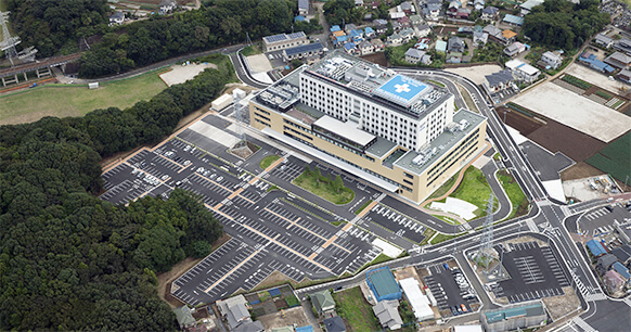 Core regional hospital with operating support provided by Shimizu