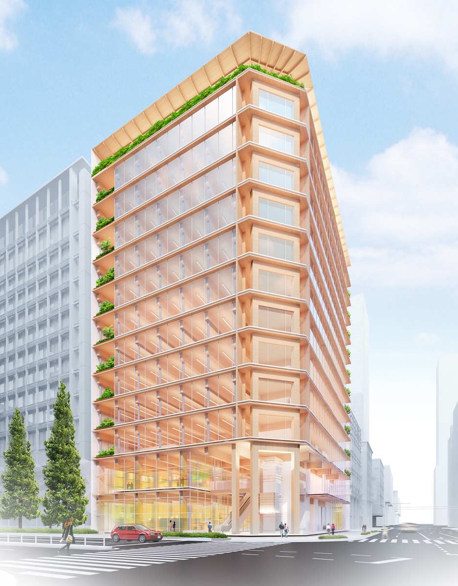 木質ハイブリッド構造による中高層オフィスビル（計画中）