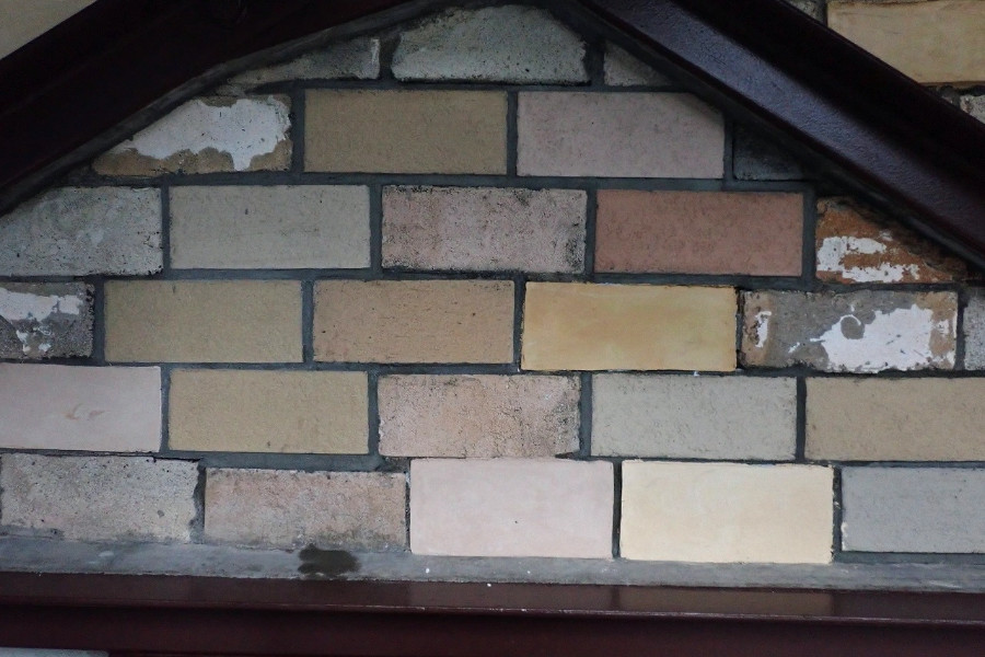 Brick surface after repairs