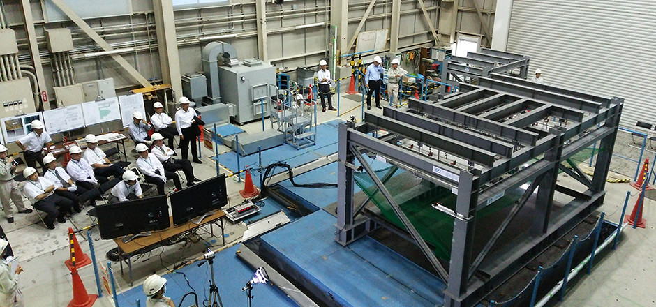Scene from the shaking test