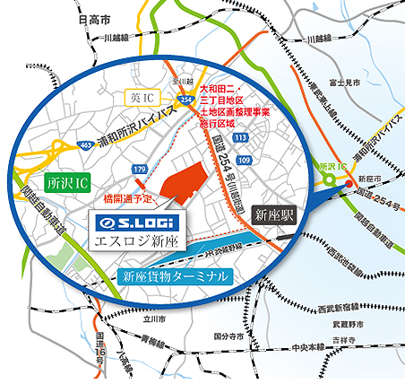 エスロジ新座の立地